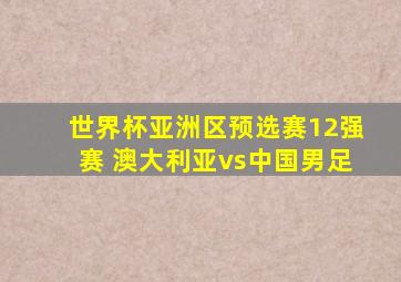 世界杯亚洲区预选赛12强赛 澳大利亚vs中国男足